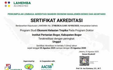 Sertifikat Akreditasi Doktor EKT Unggul 2025-2030